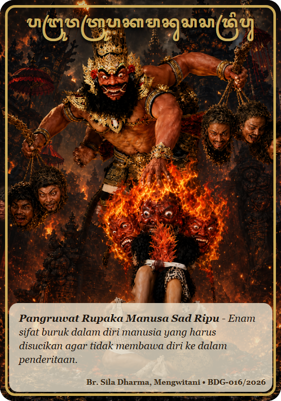 Pangruwat Rupaka Manusa Sad Ripu